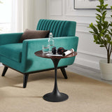 Modway Furniture Lippa 20" Round Side Table Black Cherry EEI-5689-BLK-CHE