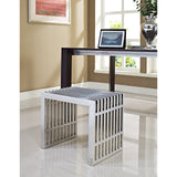 Gridiron Small Stainless Steel Bench Silver EEI-569-SLV