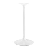 Modway Furniture Lippa 28" Round Terrazzo Bar Table White White EEI-5707-WHI-WHI
