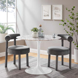 Modway Furniture Lippa 40" Round Terrazzo Dining Table White White EEI-5722-WHI-WHI