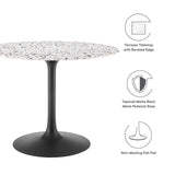 Modway Furniture Lippa 40" Round Terrazzo Dining Table Black White EEI-5725-BLK-WHI