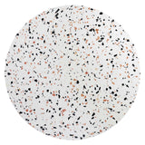 Modway Furniture Zinque 40" Round Terrazzo Dining Table XRXT Gold White EEI-5727-GLD-WHI