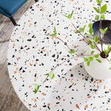 Modway Furniture Lippa 47" Round Terrazzo Dining Table Black White EEI-5731-BLK-WHI