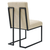 Indulge Channel Tufted Fabric Dining Chairs - Set of 2 Beige EEI-5740-BEI