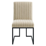 Indulge Channel Tufted Fabric Dining Chairs - Set of 2 Beige EEI-5740-BEI