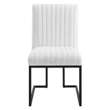 Indulge Channel Tufted Fabric Dining Chairs - Set of 2 White EEI-5740-WHI