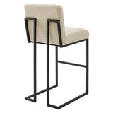 Indulge Channel Tufted Fabric Bar Stools Beige EEI-5742-BEI