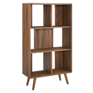 Modway Furniture Transmit 31" Wood Bookcase XRXT Walnut EEI-5743-WAL