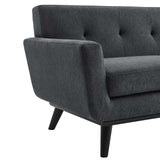 Modway Furniture Engage Herringbone Fabric Loveseat XRXT Charcoal EEI-5759-CHA