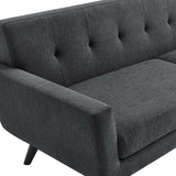 Modway Furniture Engage Herringbone Fabric Sofa XRXT Charcoal EEI-5760-CHA