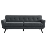 Modway Furniture Engage Herringbone Fabric Sofa XRXT Charcoal EEI-5760-CHA