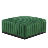 Modway Furniture Conjure Channel Tufted Performance Velvet 6-Piece Sectional XRXT Black Emerald EEI-5768-BLK-EME