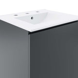 Modway Furniture Bryn 18" Wall-Mount Bathroom Vanity XRXT Gray White EEI-5776-GRY-WHI