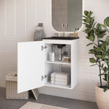 Modway Furniture Bryn 18" Wall-Mount Bathroom Vanity XRXT White Black EEI-5776-WHI-BLK