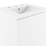 Modway Furniture Bryn 18" Wall-Mount Bathroom Vanity XRXT White White EEI-5776-WHI-WHI
