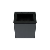 Modway Furniture Bryn 24" Wall-Mount Bathroom Vanity XRXT Gray Black EEI-5777-GRY-BLK