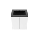 Modway Furniture Bryn 24" Wall-Mount Bathroom Vanity XRXT White Black EEI-5777-WHI-BLK