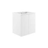 Modway Furniture Bryn 24" Wall-Mount Bathroom Vanity XRXT White White EEI-5777-WHI-WHI