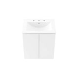 Modway Furniture Bryn 24" Wall-Mount Bathroom Vanity XRXT White White EEI-5777-WHI-WHI