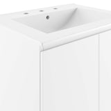 Modway Furniture Bryn 24" Wall-Mount Bathroom Vanity XRXT White White EEI-5777-WHI-WHI