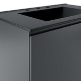 Modway Furniture Bryn 30" Wall-Mount Bathroom Vanity XRXT Gray Black EEI-5778-GRY-BLK