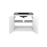 Modway Furniture Bryn 30" Wall-Mount Bathroom Vanity XRXT White Black EEI-5778-WHI-BLK