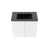 Modway Furniture Bryn 30" Wall-Mount Bathroom Vanity XRXT White Black EEI-5778-WHI-BLK