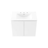 Modway Furniture Bryn 30" Wall-Mount Bathroom Vanity XRXT White White EEI-5778-WHI-WHI