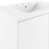 Modway Furniture Bryn 30" Wall-Mount Bathroom Vanity XRXT White White EEI-5778-WHI-WHI