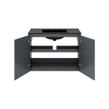 Modway Furniture Bryn 36" Wall-Mount Bathroom Vanity XRXT Gray Black EEI-5779-GRY-BLK