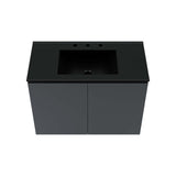 Modway Furniture Bryn 36" Wall-Mount Bathroom Vanity XRXT Gray Black EEI-5779-GRY-BLK