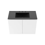 Modway Furniture Bryn 36" Wall-Mount Bathroom Vanity XRXT White Black EEI-5779-WHI-BLK