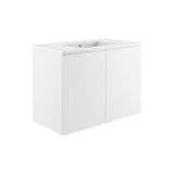 Modway Furniture Bryn 36" Wall-Mount Bathroom Vanity XRXT White White EEI-5779-WHI-WHI