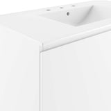 Modway Furniture Bryn 36" Wall-Mount Bathroom Vanity XRXT White White EEI-5779-WHI-WHI