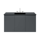 Modway Furniture Bryn 48" Wall-Mount Bathroom Vanity XRXT Gray Black EEI-5780-GRY-BLK