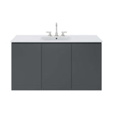 Modway Furniture Bryn 48" Wall-Mount Bathroom Vanity XRXT Gray White EEI-5780-GRY-WHI