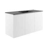 Modway Furniture Bryn 48" Wall-Mount Bathroom Vanity XRXT White Black EEI-5780-WHI-BLK