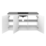 Modway Furniture Bryn 48" Wall-Mount Bathroom Vanity XRXT White Black EEI-5780-WHI-BLK