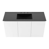 Modway Furniture Bryn 48" Wall-Mount Bathroom Vanity XRXT White Black EEI-5780-WHI-BLK