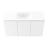 Modway Furniture Bryn 48" Wall-Mount Bathroom Vanity XRXT White White EEI-5780-WHI-WHI