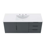 Modway Furniture Vitality 48" Single Sink Bathroom Vanity XRXT Gray White EEI-5784-GRY-WHI