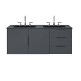 Modway Furniture Vitality 48" Double Sink Bathroom Vanity XRXT Gray Black EEI-5785-GRY-BLK