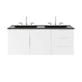 Modway Furniture Vitality 48" Double Sink Bathroom Vanity XRXT White Black EEI-5785-WHI-BLK