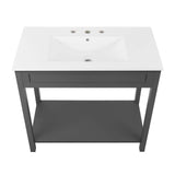 Modway Furniture Altura 36" Bathroom Vanity XRXT Gray White EEI-5799-GRY-WHI
