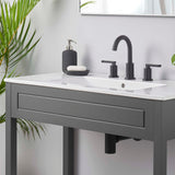 Modway Furniture Altura 36" Bathroom Vanity XRXT Gray White EEI-5799-GRY-WHI