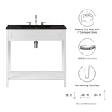 Modway Furniture Altura 36" Bathroom Vanity XRXT White Black EEI-5799-WHI-BLK