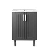 Modway Furniture Augusta 24" Bathroom Vanity XRXT Gray White EEI-5800-GRY-WHI