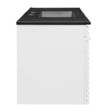 Modway Furniture Render 48" Wall-Mount Bathroom Vanity XRXT White Black EEI-5801-WHI-BLK