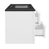 Modway Furniture Render 48" Wall-Mount Bathroom Vanity XRXT White Black EEI-5801-WHI-BLK