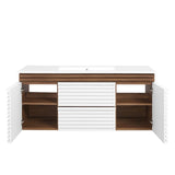 Modway Furniture Render 48" Wall-Mount Bathroom Vanity XRXT White Walnut White EEI-5801-WHI-WAL-WHI